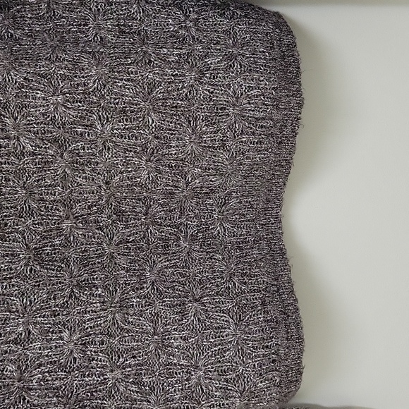 Antonio Melani Brown Wool Sweater Silver Metallic Shimmer Threads Size Large - Picture 5 of 9